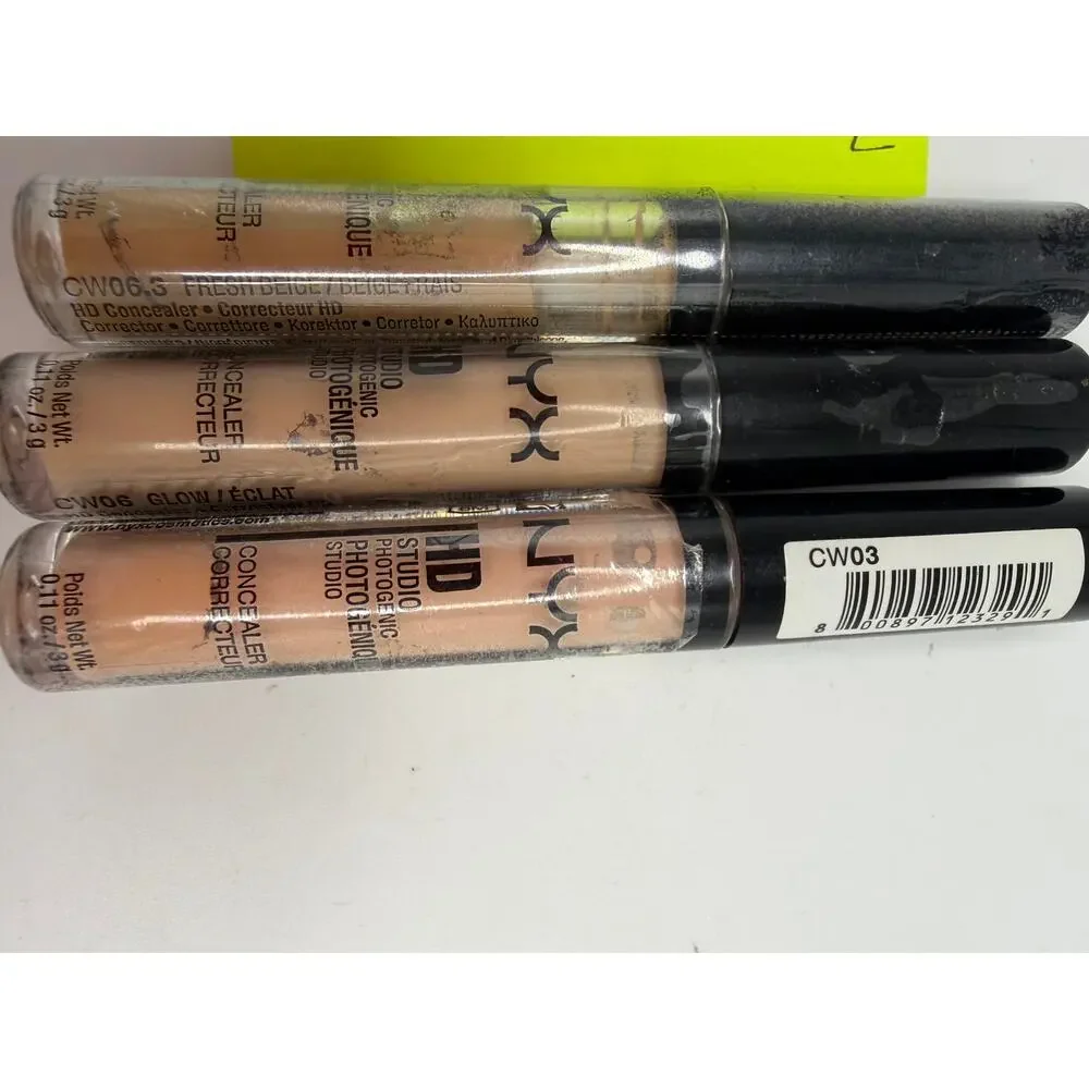 NYX HD Photogenic Concealer Lot 3 CW03 CW06 CW06.3 Glow Fresh Beige 3g